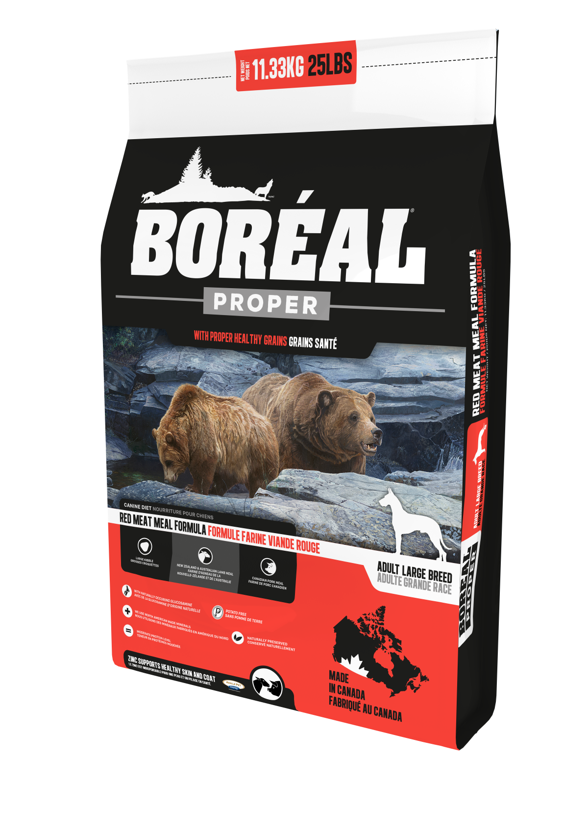 Boreal Proper Large Breed Red Meat - Nourriture pour chiens (11,3 kg)