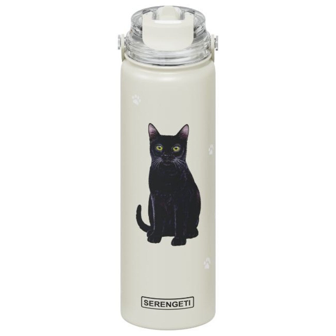 SERENGETI Stainless Steel Water Bottle 24oz - Black Cat
