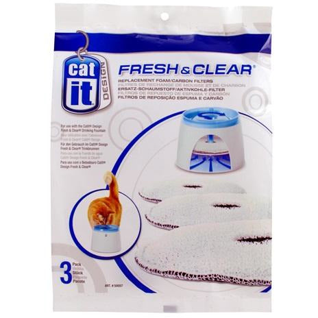 Filtres en mousse/charbon Catit Design Fresh &amp; Clear 3x