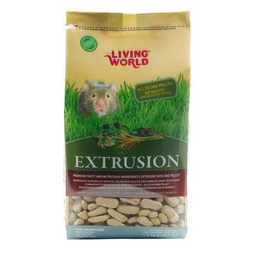 Régime d&#39;extrusion Living World pour hamsters, 1,5 kg (3,3 lb)