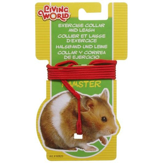 Living World Hamster Adjustable Collar and Lead Set Red