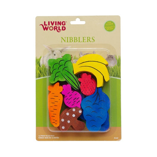 Living World Nibblers Wood Chews Fruit Veggie Mix