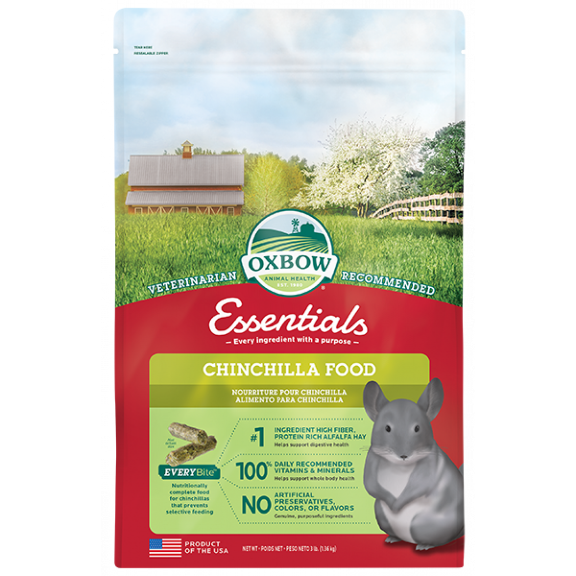 Oxbow Essentials - Nourriture pour Chinchilla