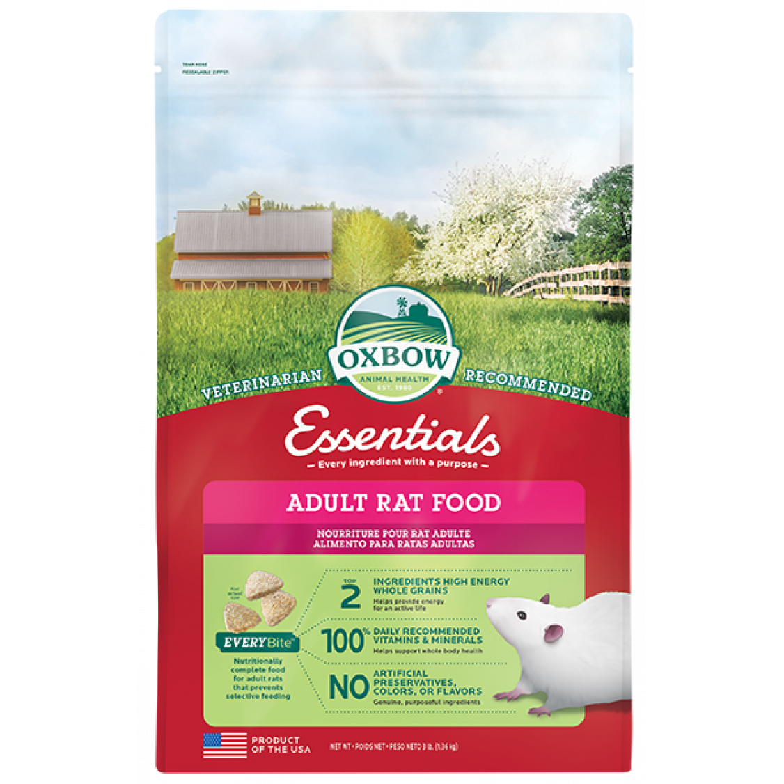 Oxbow Essentials - Nourriture pour rats adultes (3 lb)