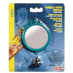 Living World Double-side Round Mirror w.Bell, 7cm