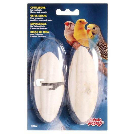 Living World Cuttlebone with Holder Small - 12.5 cm (5&quot;) Twinpack
