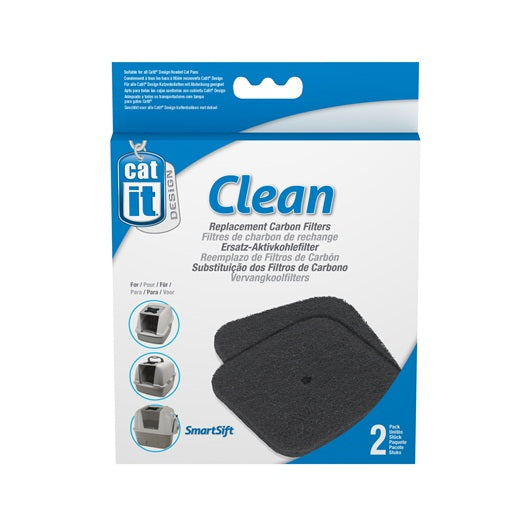 Catit Hooded Cat Pan Replacement, Carbon Filters 2-pack