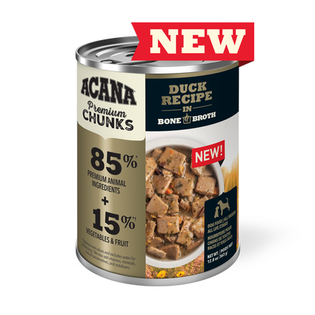 Acana Premium Chunks - Duck Recipe in Bone Broth - Canned Dog Food (363g)