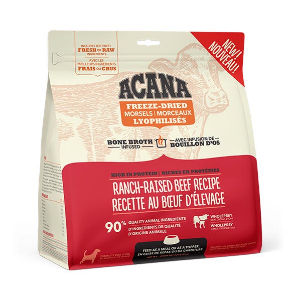 ACANA Freeze-Dried Dog Food - Ranch-Raised Beef Recipe - Morsels (227g)