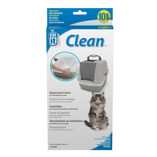Catit Clean Liners for Regular Cat Pan - Paquet de 10 - Non parfumés