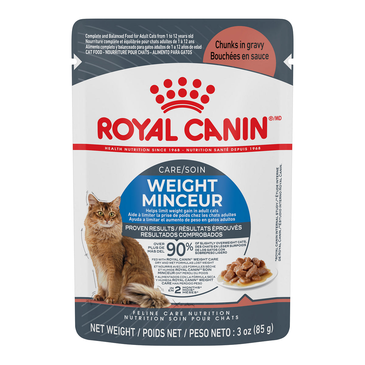 Royal Canin Soin Minceur - Bouchées en sauce– nourriture sachet pour chats