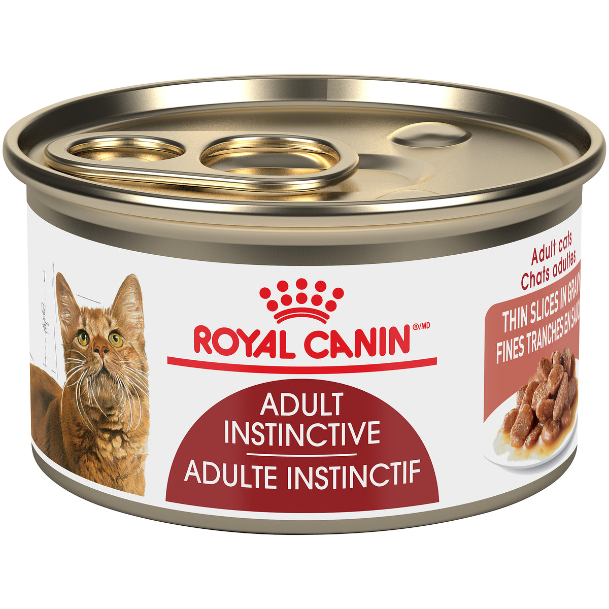 Royal Canin Adulte Instinctif (Fines tranches en sauce) - Nourriture humide en conserve pour chats