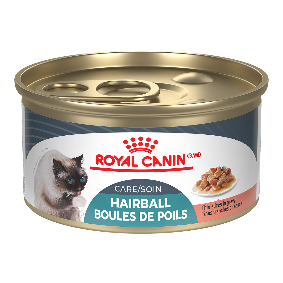 Royal Canin - SOIN BOULES DE POILS FINES TRANCHES EN SAUCE – nourriture en conserve pour chats (85g)
