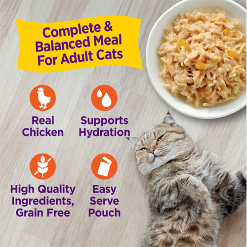 Wellness - Appetizing Entrées - Déchiqueté Recette de Poulet en Sauce - Nourriture humide pour chat (1.4oz)