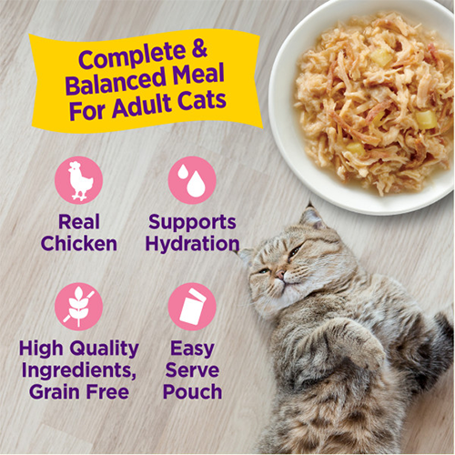 Wellness - Appetizing Entrées - Déchiqueté Recette de Poulet & de Canard en sauce - Nourriture humide pour chat (1.4oz) 