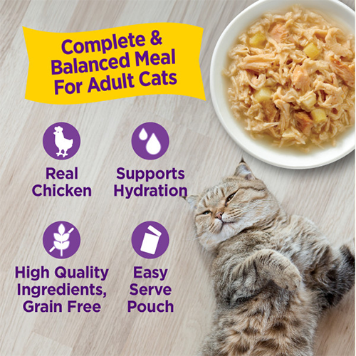 Wellness - Appetizing Entrées - Déchiqueté Recette au Poulet & Saumon - Nourriture humide pour chat Food (1.4oz)