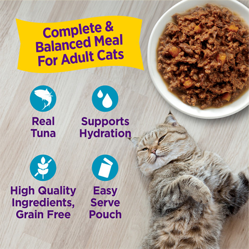 Wellness - Appetizing Entrées - Émietté Recette de Thon en Bouillon - Nourriture Humide pour chat (1.4oz)