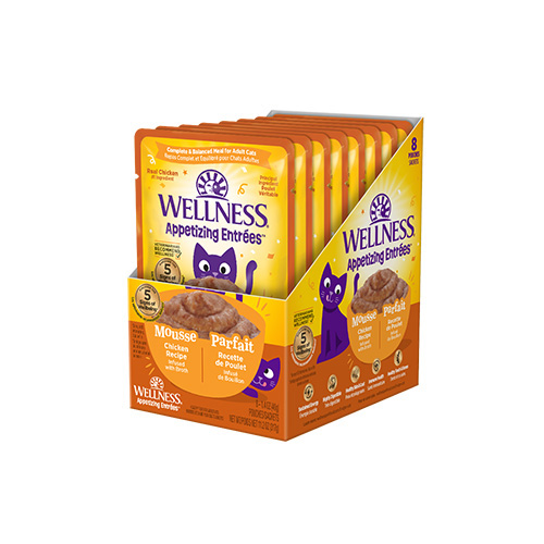 Wellness - Appetizing Entrées - Mousse Recette au Poulet - Nourriture humide pour chat (1.4oz)