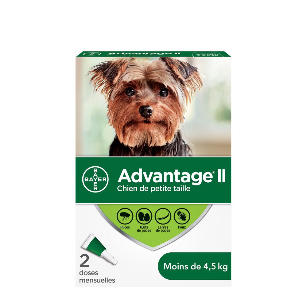 ADVANTAGE II pour chien - Protection topique contre les puces  (2 doses)