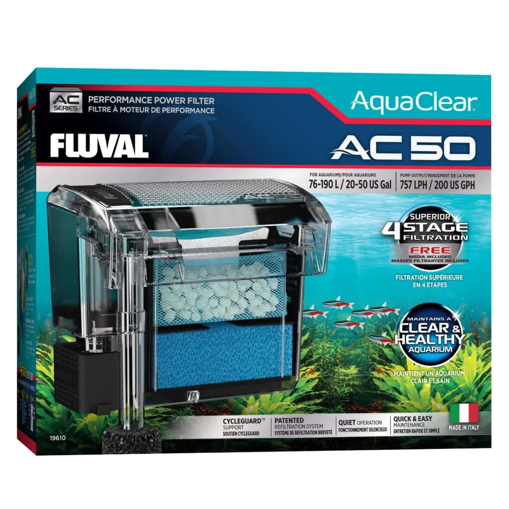 Fluval Aquaclear AC50 Power Filter, 20-50 US Gal / 76-190 L
