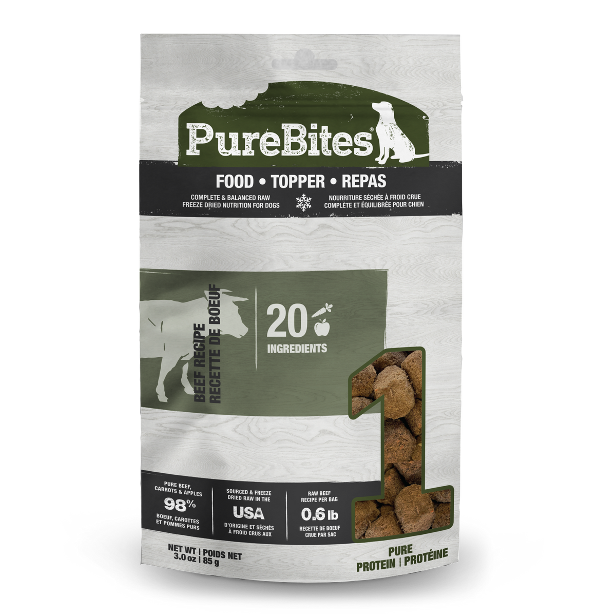 PureBites Dog Food Topper - Beef Recipe  (85g)