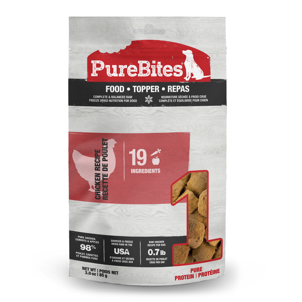 PureBites Dog Food Topper - Chicken Recipe (85g)