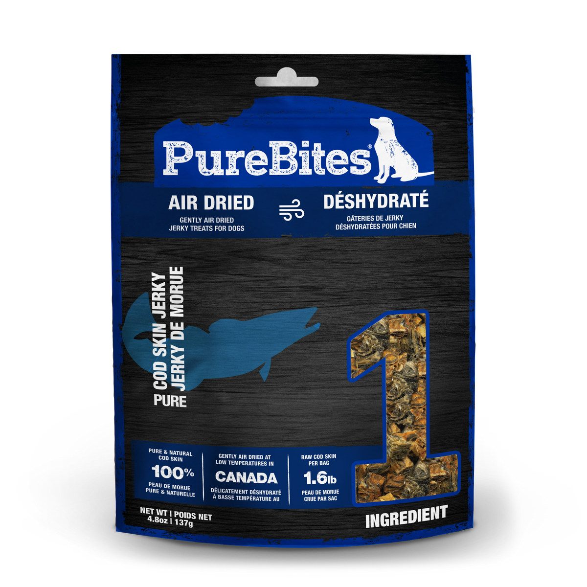 PureBites Dog Cod Jerky (137g)