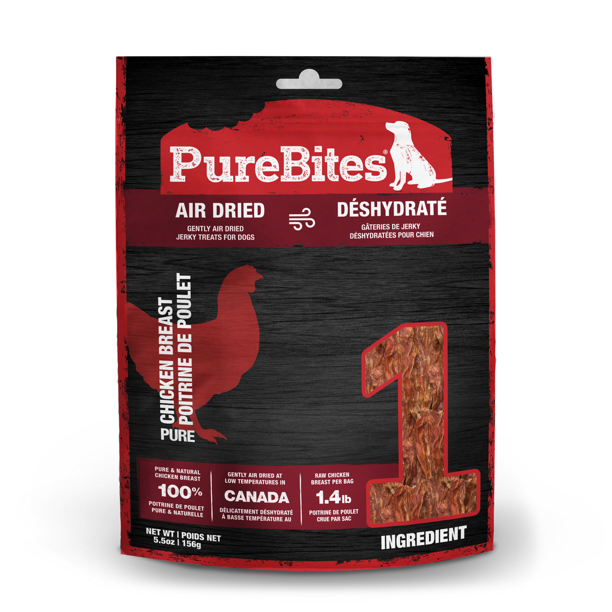 PureBites Dog Chicken Jerky (156g)