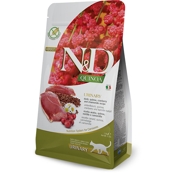 Farmina N&amp;D (Natural &amp; Delicious) Quinoa - Urinary Duck Cat Food