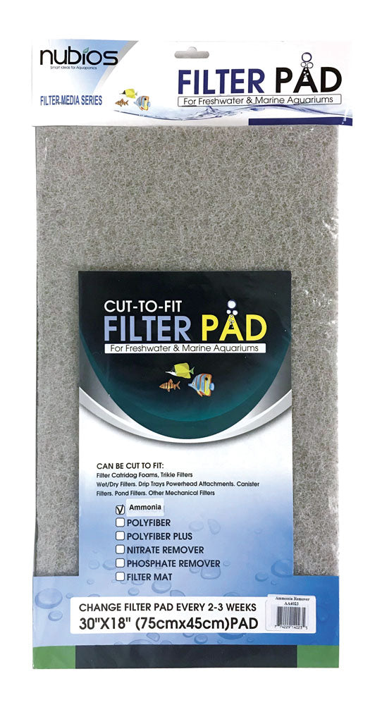 NUBIOS Ammonia Remover Cut-to-Fit Filter Pad 10x18in