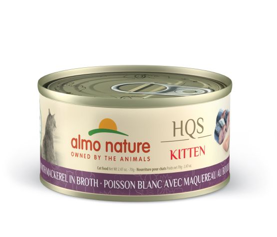 Almo Nature HQS Natural Kitten - Whitefish with Mackerel in Broth 70gr