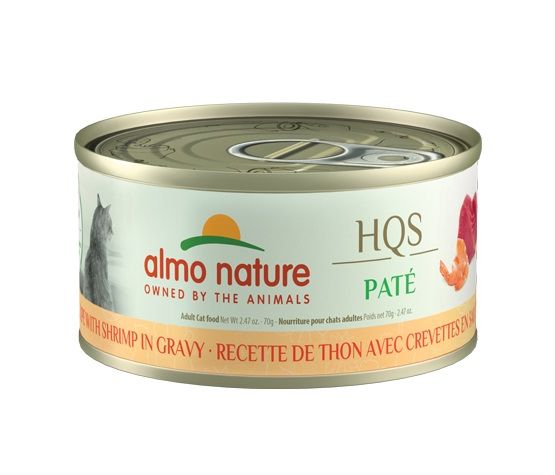 Almo Nature HQS Natural Chat - Pâté au Thon avec Crevettes en Sauce 70gr