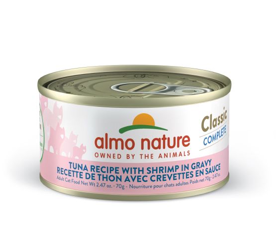 Almo Classic Complete Chat - Thon avec Crevettes en Sauce 70g