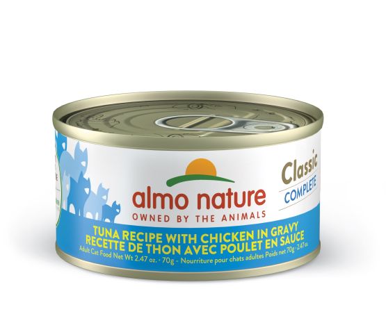 Almo Classic Complete Chat - Thon avec Poulet en Sauce 70g