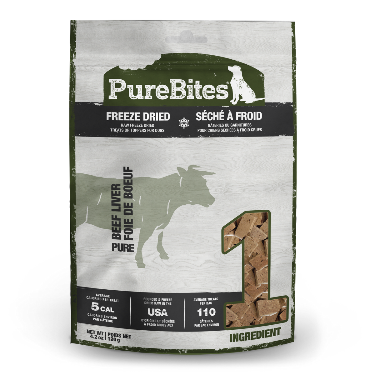 PureBites Freeze Dried Dog Treats - Beef Liver