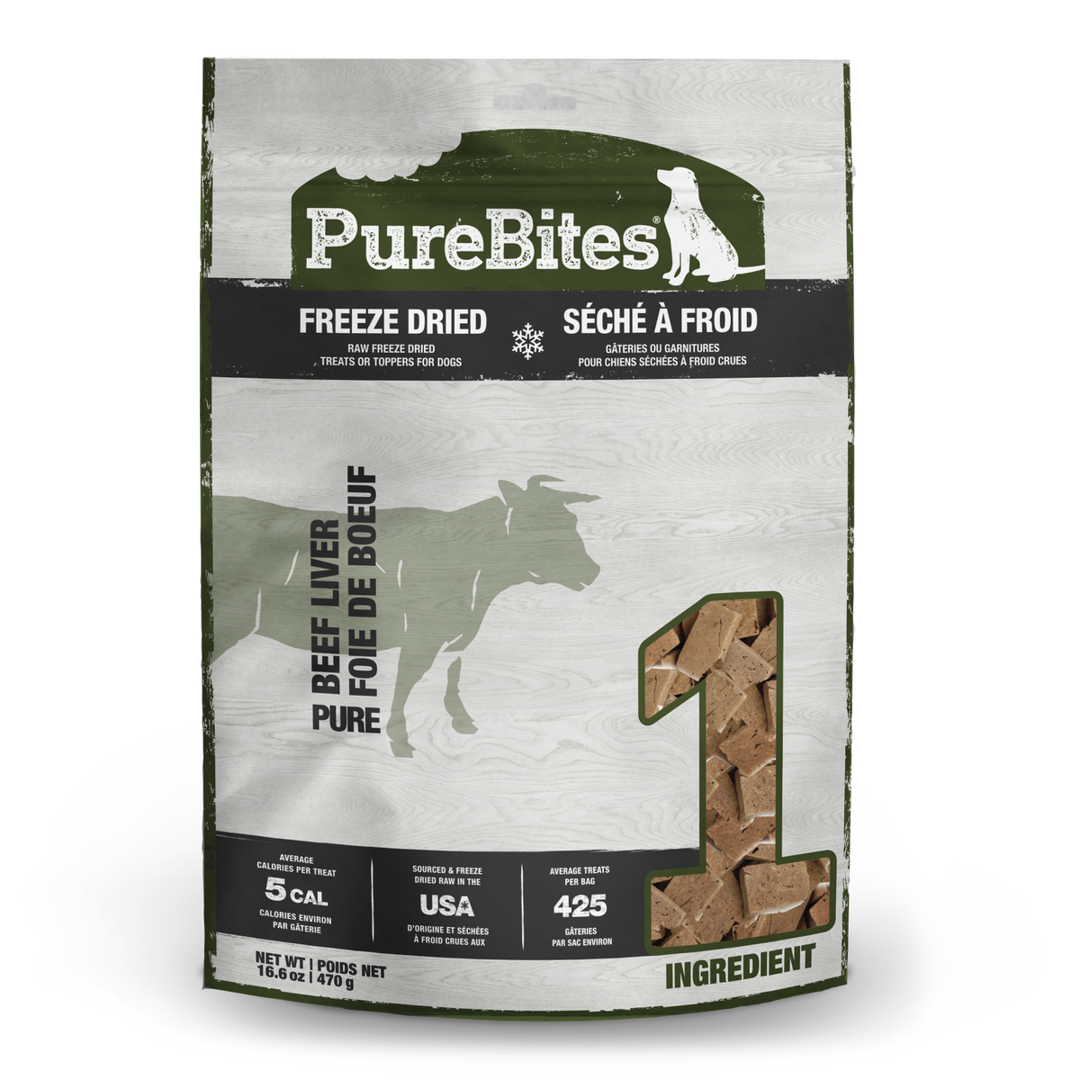 PureBites Freeze Dried Dog Treats - Beef Liver