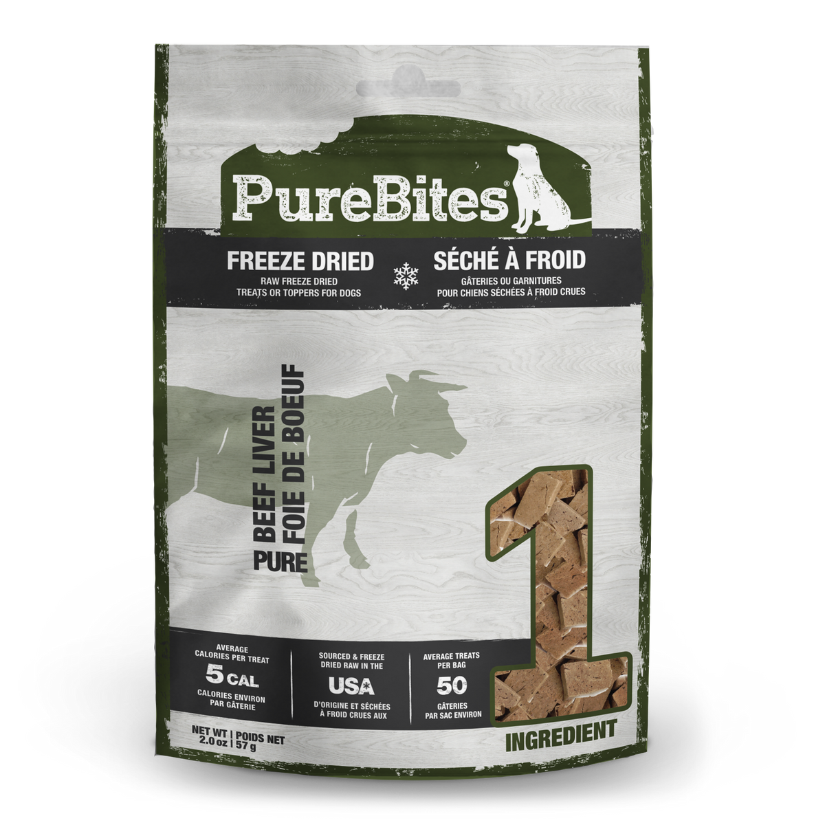 PureBites Freeze Dried Dog Treats - Beef Liver