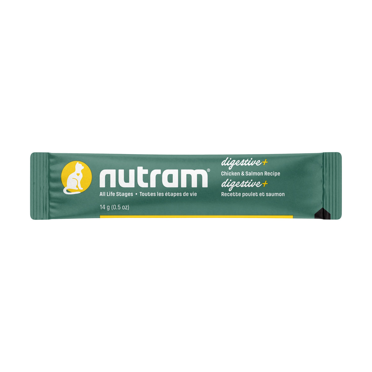 Nutram Combinaisons Optimales - Gâterie en tube pour chat -Digestive+ Poulet &amp; Saumon Sans Grains (2oz)