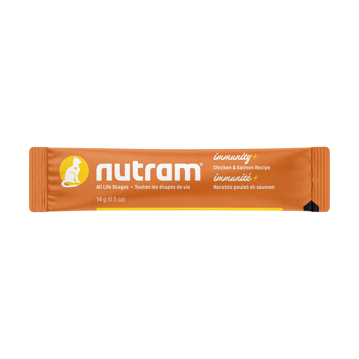 Nutram Combinaisons Optimales - Gâterie en tube pour chat -Immunité+ Chat Poulet &amp; Saumon Sans Grains (2oz)