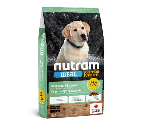 Nutram Ideal I14 Puppy Food Skin, Coat &amp; Stomach Lamb And Brown Rice