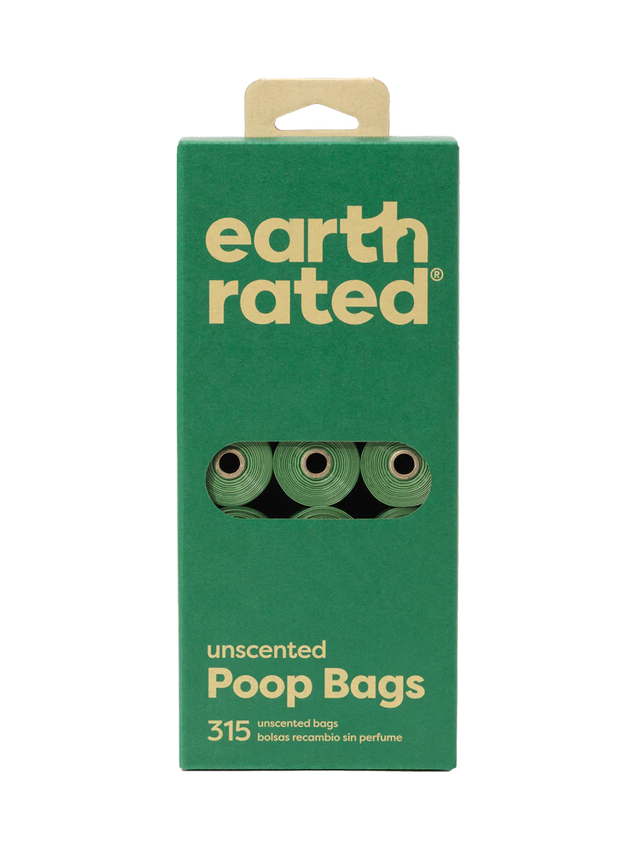 Rouleaux de recharge pour sacs non parfumés Earth Rated - Emballage en vrac de 315 unités