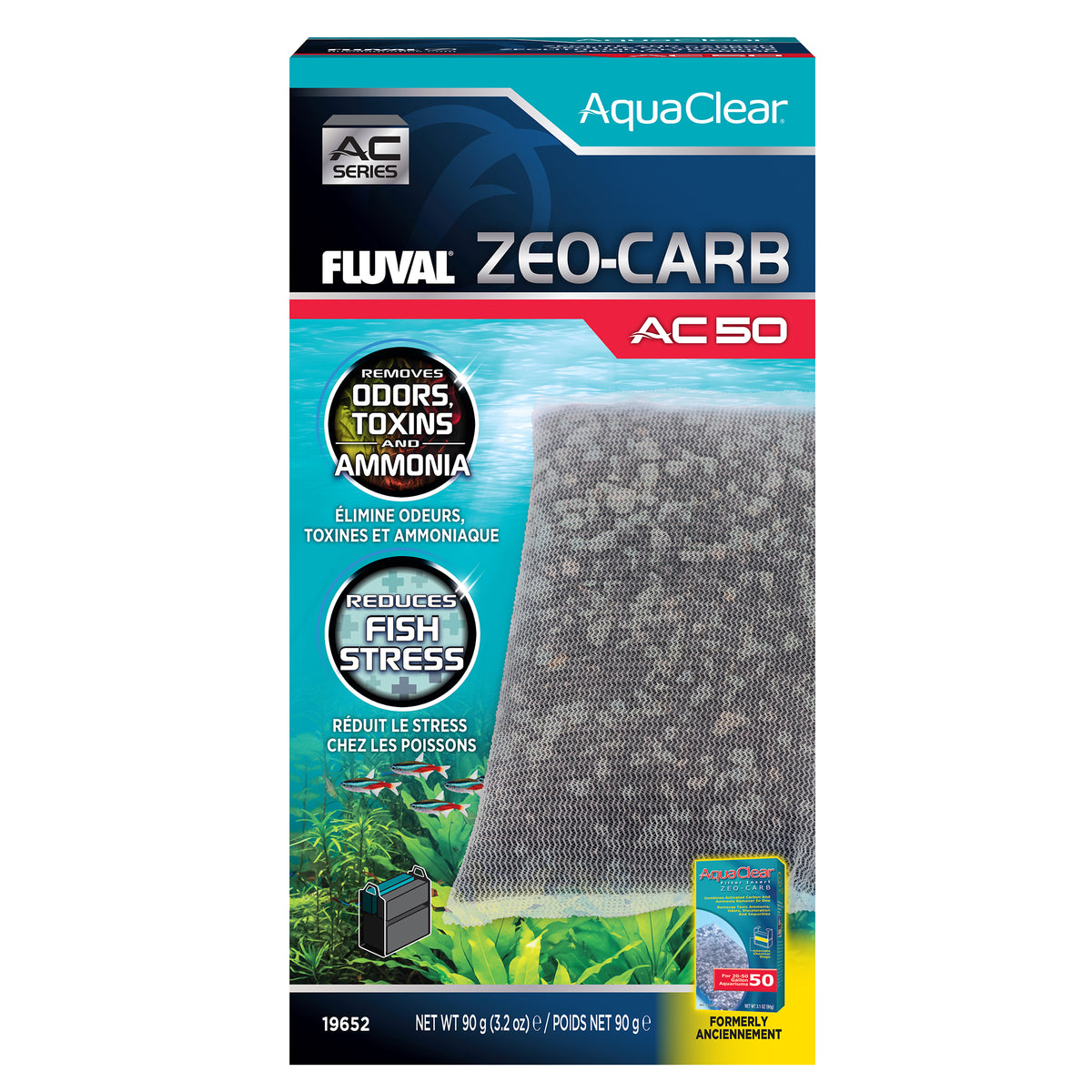 Zeo-Carb for AquaClear AC50 Power Filter, 3.2 oz / 90 g