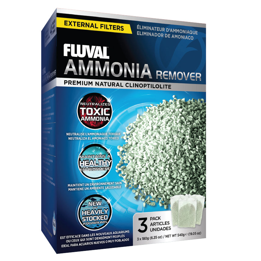 Neutralisant d’ammoniaque Fluval, 540 g, 3 sachets de 180 g (6,3 oz)