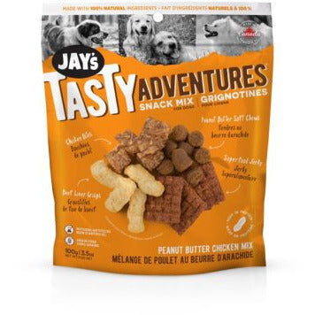 Jay&#39;s Tasty - Gâteries pour Chien - Grignotines Poulet &amp; Beurre d&#39;arachides 100g