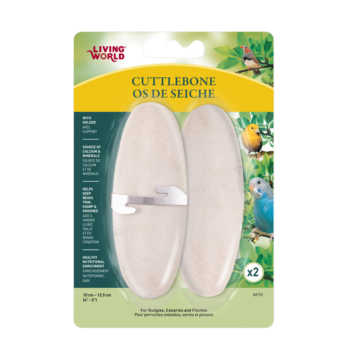 Living World Cuttlebone avec support Small - 12,5 cm (5") Twinpack