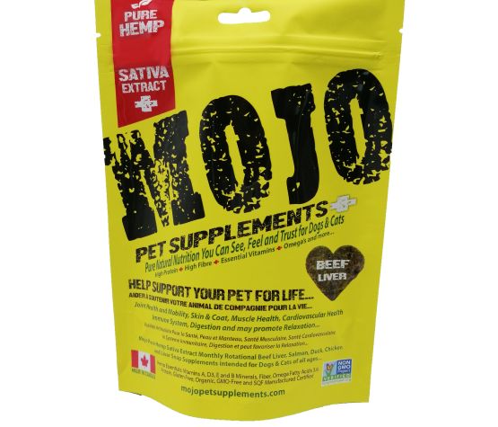 Mojo Suppléments pour Chiens &amp; Chats à base de Chanvre - Boeuf 186g