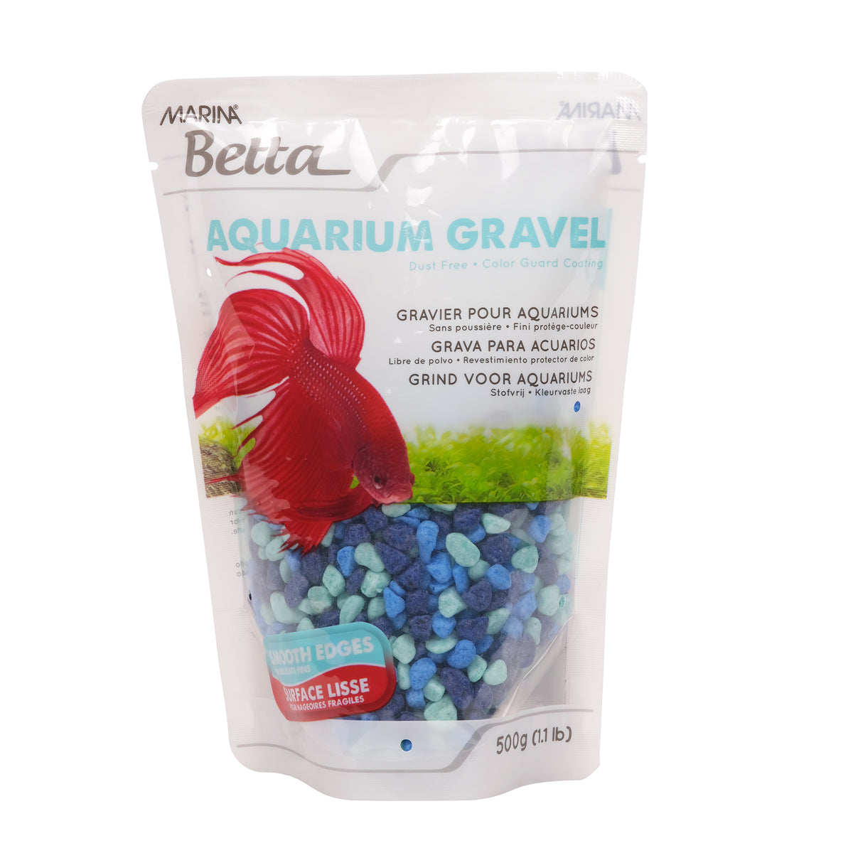 Gravier Marina Betta - Bleu tricolore - 500 g (1,1 lb)
