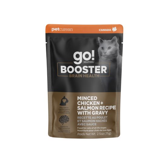 Booster for Cat - Brain Health - Minced Chicken &amp; Salmon with Gravy (2.5oz)