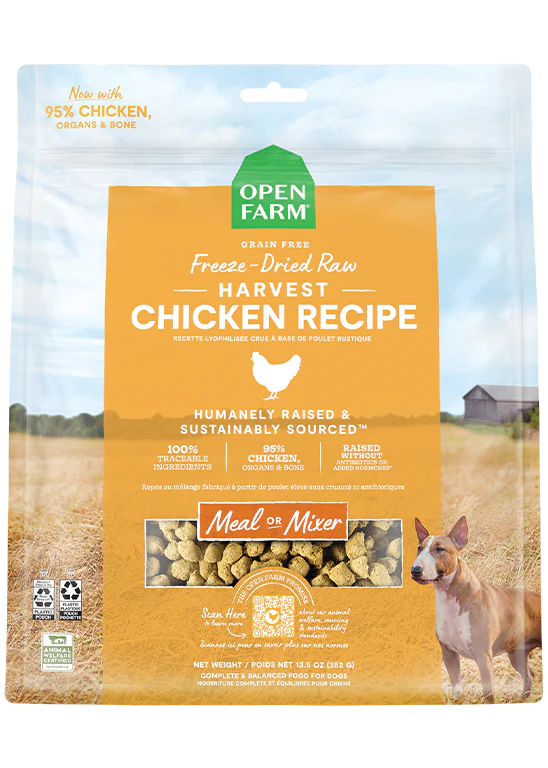 Open Farm Harvest Chicken - Freeze Dried Raw Dog Food 13.5oz