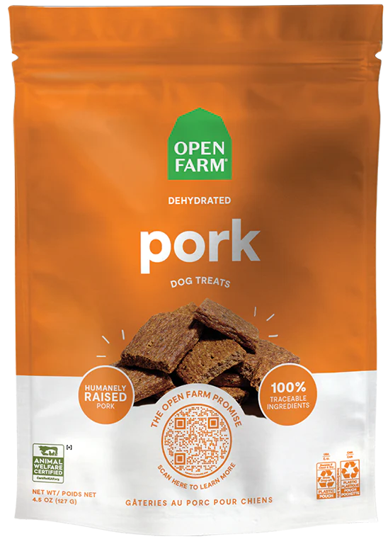 Open Farm - Dehydrated Pork Dog Treats 4.5oz